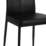 vidaXL Chaises à manger lot de 4 noir similicuir