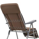 vidaXL Chaises pliables de jardin avec coussins lot de 2 Marron