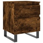 vidaXL Tables de chevet 2 Pièces chêne fumé 40x35x50 cm bois ingénierie