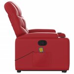 vidaXL Fauteuil inclinable de massage Rouge Similicuir