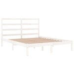 vidaXL Cadre de lit Blanc Bois de pin massif 140x200 cm