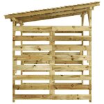 vidaXL Abri de stockage du bois de chauffage Bois de pin imprégné