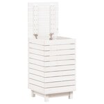 vidaXL Panier à linge blanc 44x44x76 cm bois massif de pin
