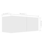 vidaXL Meubles TV 3 Pièces Blanc Bois d'ingénierie