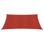 vidaXL Voile d'ombrage 160 g/m² Rouge 3 6x3 6 m PEHD