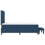 vidaXL Lit à Ressorts avec Matelas & Banc Bleu 120x190 cm Tissu