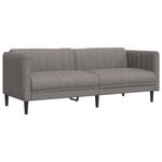 vidaXL Ensemble de canapés 2 Pièces taupe tissu