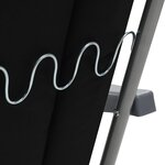 vidaXL Chaises pliables de jardin avec coussins lot de 2 Noir