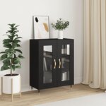 vidaXL Buffet noir 69 5x34x90 cm bois d'ingénierie