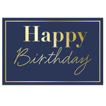 Carte Happy Birthday Chic - Bleu - Draeger paris
