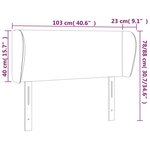 vidaXL Tête de lit avec oreilles Vert foncé 103x23x78/88 cm Velours