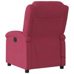 vidaXL Fauteuil inclinable massage électrique rouge bordeaux velours