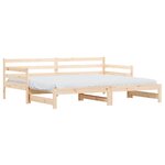 vidaXL Lit de jour avec lit gigogne 80x200 cm bois de pin massif