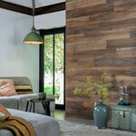 WallArt Planches d'aspect de bois Marron terre d'ombre