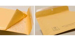 Pack de 100 pochettes d'expédition matelassées à bulles f16, marron tap