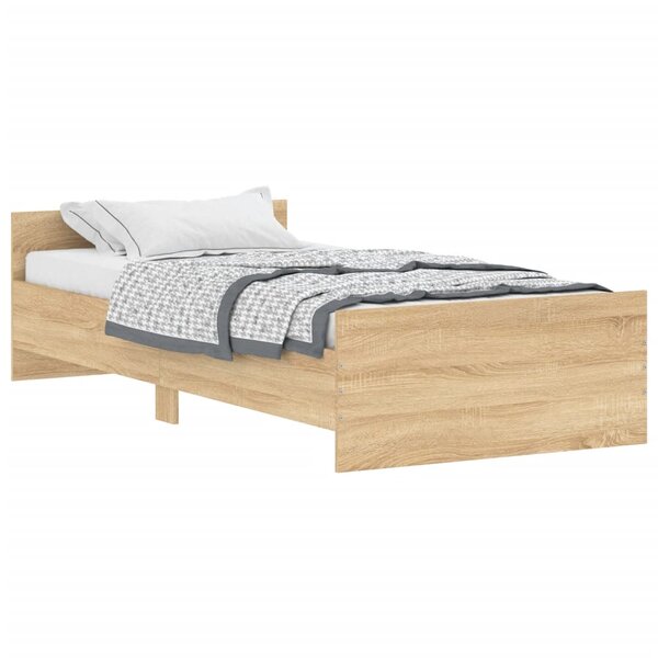 vidaXL Cadre de lit sans matelas chêne sonoma 90x190 cm