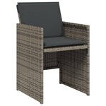 vidaXL Ensemble à manger de jardin 5 Pièces coussins gris résine tressée