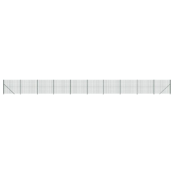 vidaXL Clôture en treillis métallique avec bride vert 1 4x25 m