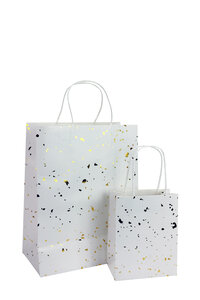 Sac cadeau blanc et doré 2 pièces