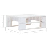 vidaXL Salon de jardin palette 6 Pièces et coussins pin imprégné de blanc