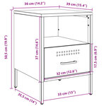 vidaXL Tables de chevet 2 Pièces anthracite 36x39x50 5 cm