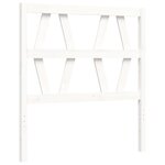 vidaXL Cadre de lit avec tête de lit blanc 90x200 cm bois massif