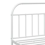 vidaXL Cadre de lit métal avec tête de lit blanc 200x200 cm
