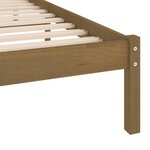 vidaXL Cadre de lit Marron miel Bois de pin massif 100x200 cm