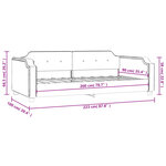 vidaXL Lit de repos crème 90x200 cm tissu