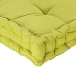 vidaXL Coussin de plancher de palette Coton 120x80x10 cm Vert