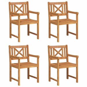 vidaXL Chaise de jardin 4 Pièces 56 x 56 x 90 cm Bois d'Acacia Massif