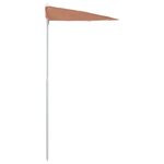 vidaXL Demi-parasol de jardin avec mât 180x90 cm Terre cuite