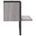 vidaXL Étagère murale avec barre sonoma gris 40x25x30 cm