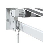 vidaXL Auvent rétractable anthracite et blanc 5x3 m tissu et aluminium