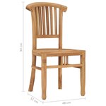 vidaXL Ensemble à manger de jardin 3 Pièces bois de teck solide