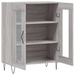 vidaXL Buffet sonoma gris 69 5x34x90 cm bois d'ingénierie