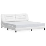 vidaXL Cadre de lit sans matelas blanc 200x200 cm similicuir