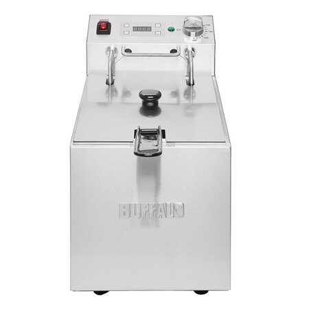 Friteuse professionnelle à poser - 5 l - 2 8 kw - buffalo -  - acier inoxydable5 285x450x355mm