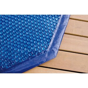 UBBINK Bâche a bulles bordée pour piscine 300x490 - Bleu
