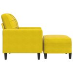 vidaXL Fauteuil avec repose-pied jaune 60 cm velours