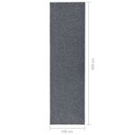 vidaXL Tapis 100x400 cm Gris