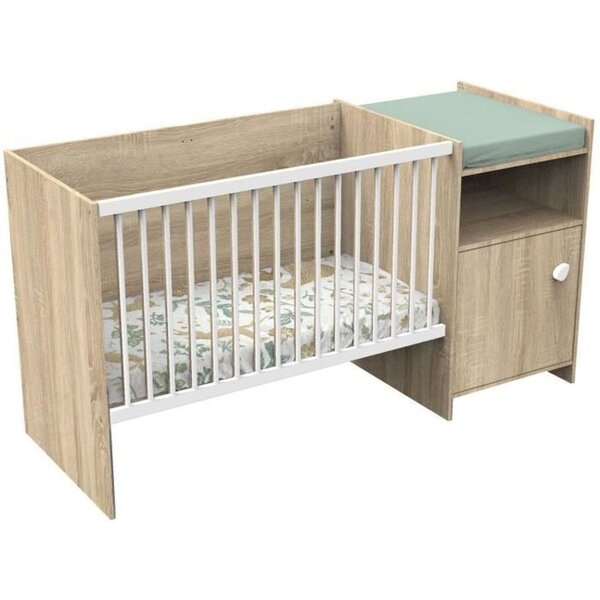 Lit bébé combiné - 120 x 60 cm - Evolutif en 90 x 190 cm