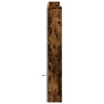 vidaXL Armoire tête de lit avec LED chêne fumé 120x16 5x103 5 cm