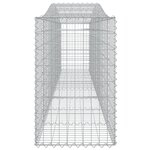 vidaXL Paniers à gabions arqués 2 Pièces 400x50x80/100 cm Fer galvanisé