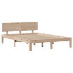 vidaXL Cadre de lit avec tête de lit 140x190 cm bois de pin massif