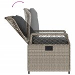 vidaXL Chaises inclinables de jardin lot de2 gris clair résine tressée