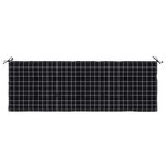 vidaXL Coussin de banc de jardin carreaux noir 150x50x4cm tissu oxford