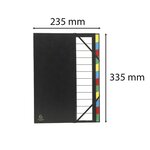 Trieur rigide Ordonator dos extensible 12 compartiments Noir EXACOMPTA