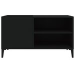 vidaXL Armoire à disques noir 84 5x38x48 cm bois d'ingénierie