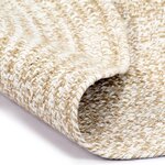 vidaXL Tapis fait à la main Jute Blanc et marron 240 cm